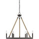 Modern Farmhouse 6 Light 25 inch Oil Rubbed Bronze Chandelier Ceiling Light