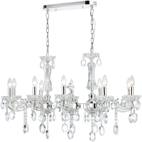 Flawless 10 Light 37.5 inch Chrome Island/Pool Table Light Ceiling Light
