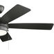 Starkk 52 inch Satin Black with Silver Blades Ceiling Fan