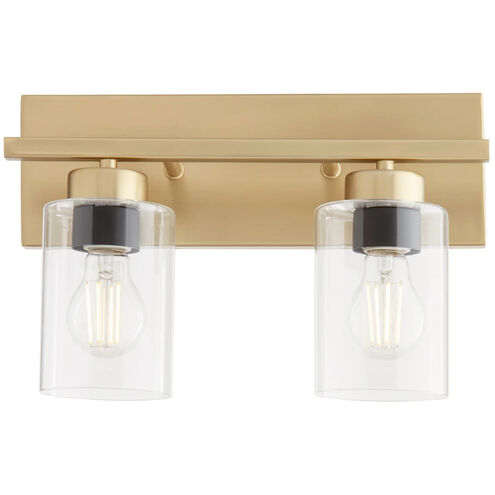 Carter 2 Light 14 inch Aged Brass Vanity Light Wall Light