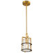 Burford LED 5 inch Brass and Black Pendant Ceiling Light