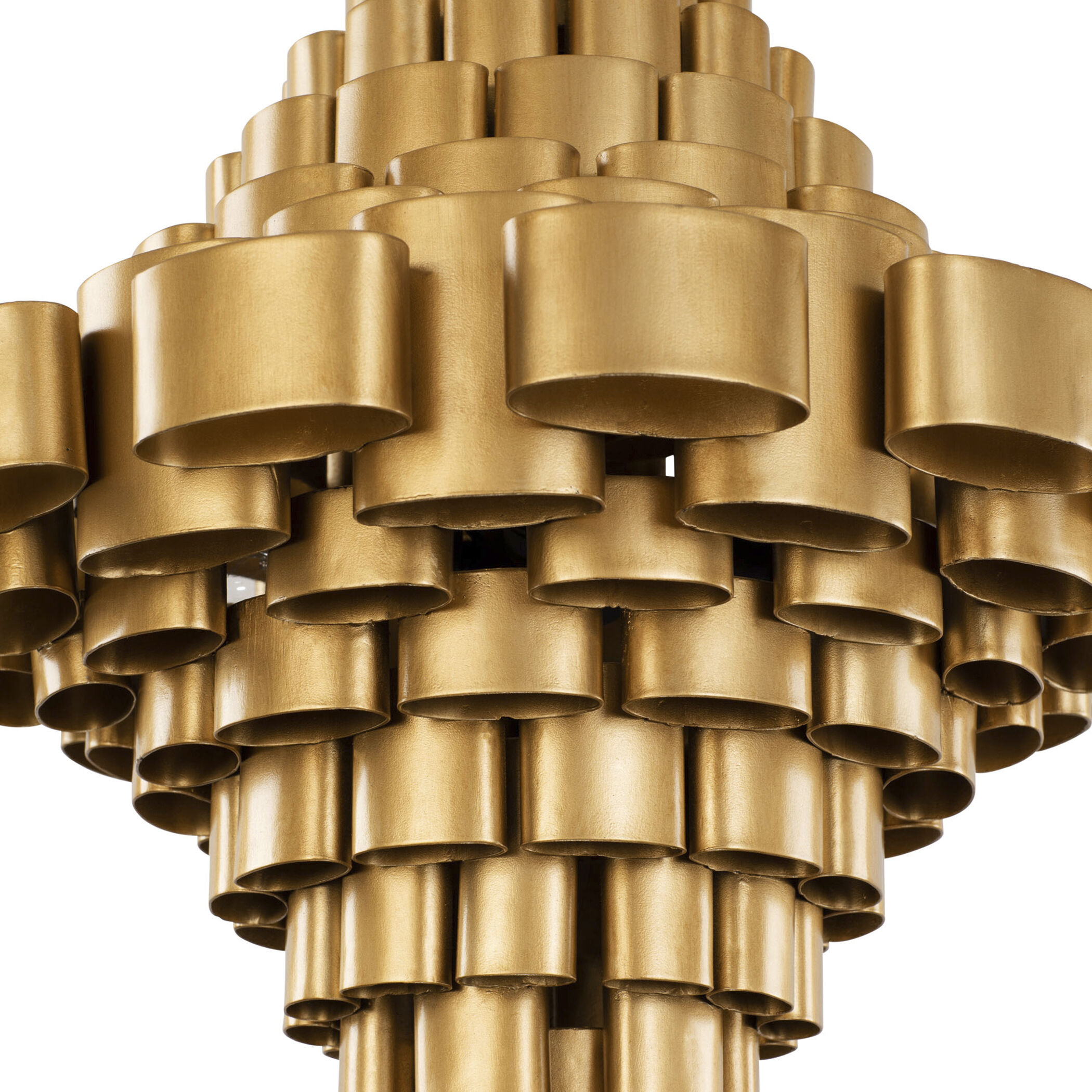 Totally Tubular 5 Light 20 inch Antique Gold and Carbon Black Foyer Pendant Ceiling Light