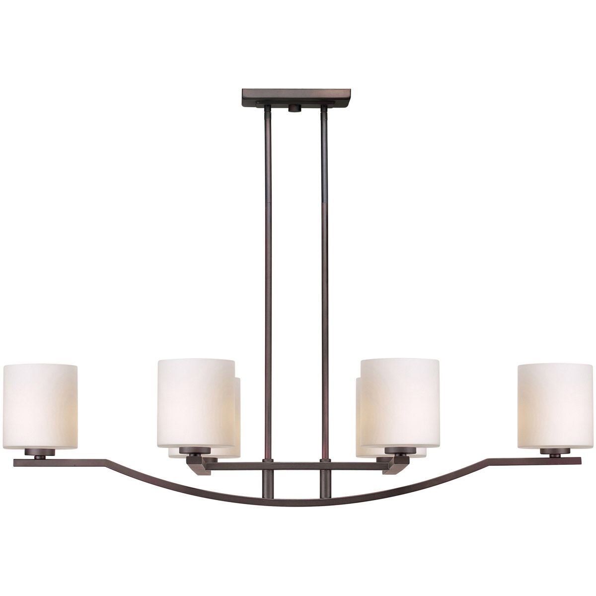 Page 6 Light 41 inch Antique Bronze Linear Chandelier Ceiling Light