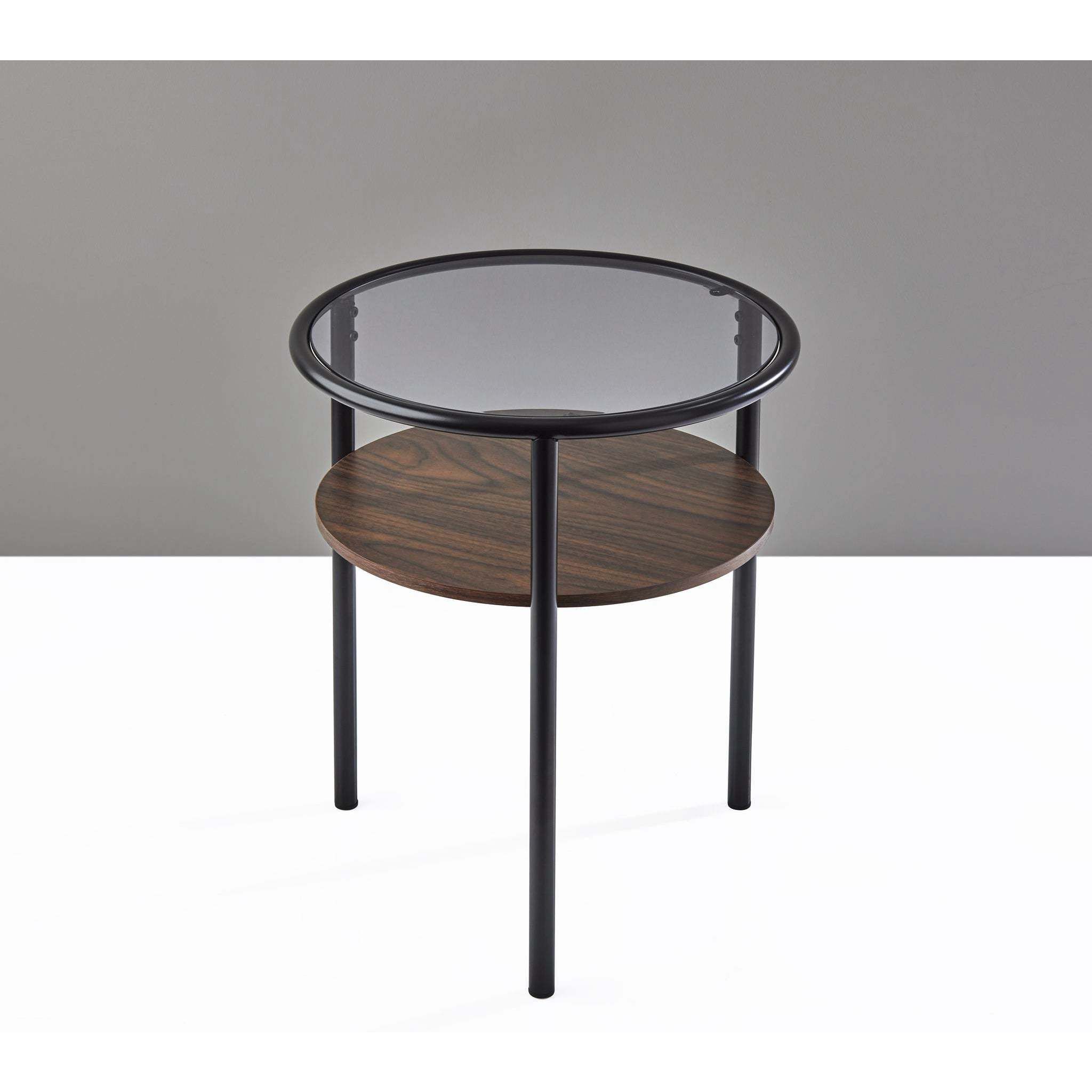 Gavin 21.75 X 17.75 inch Black and Walnut Accent Table