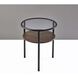 Gavin 22 X 18 inch Black and Walnut Accent Table