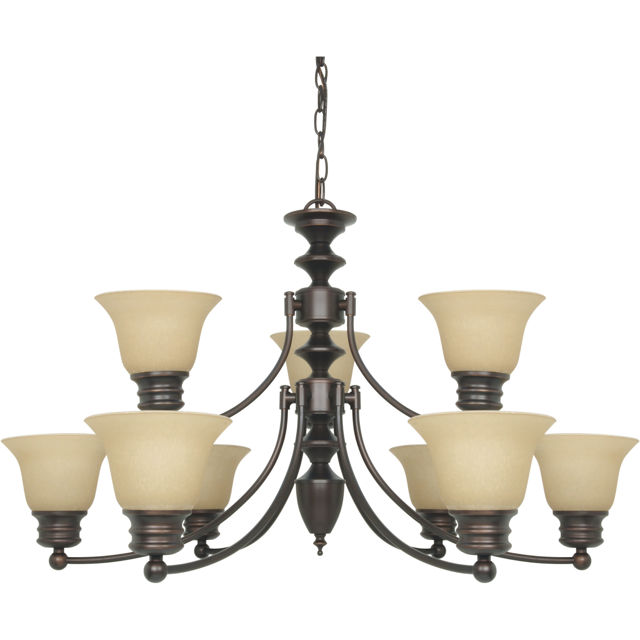 Nuvo 60/1274 Empire 6 Light Chandelier with Champagne Glass-