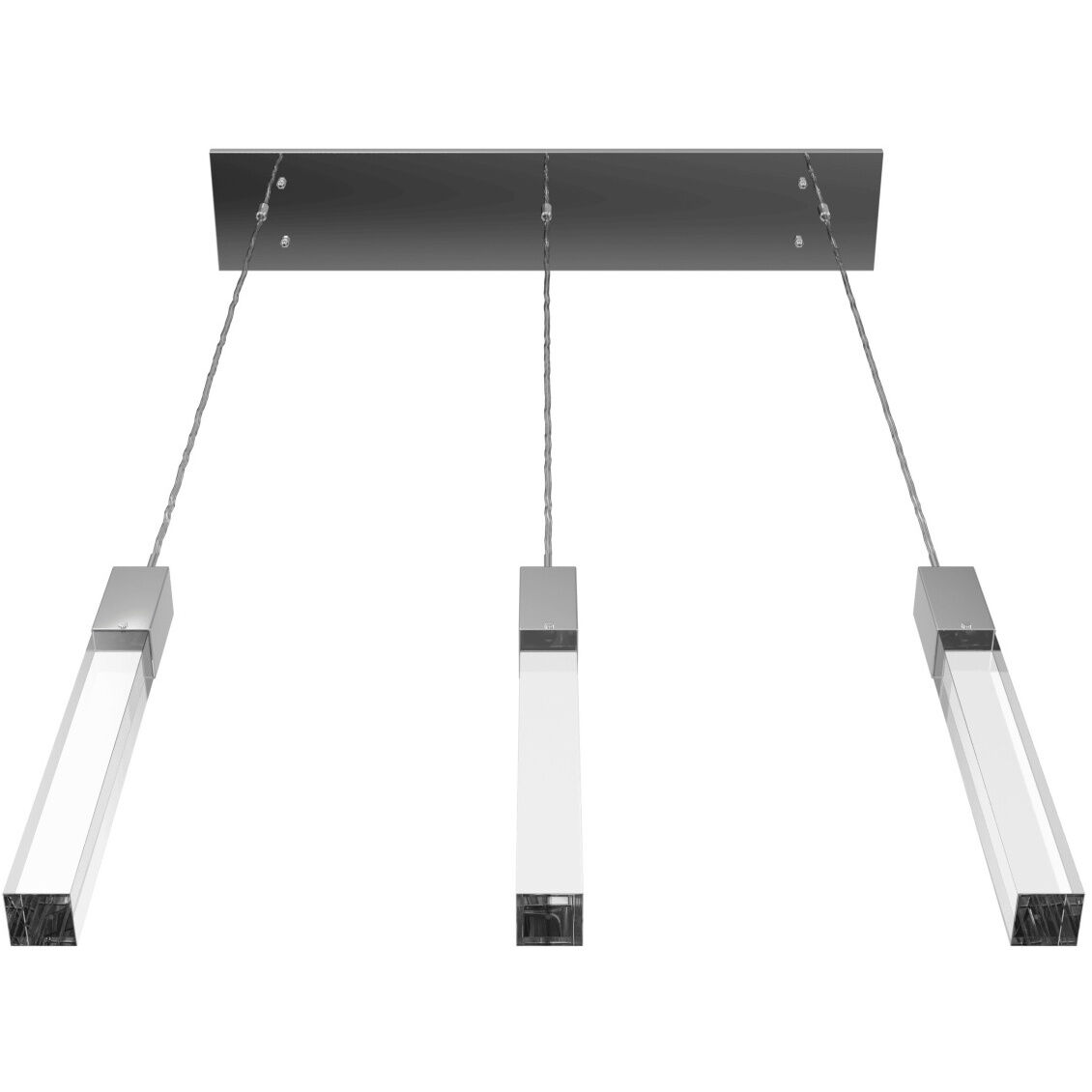 Original Glacier Avenue LED 7 inch Polished Chrome Multi Port Pendant Ceiling Light in Clear