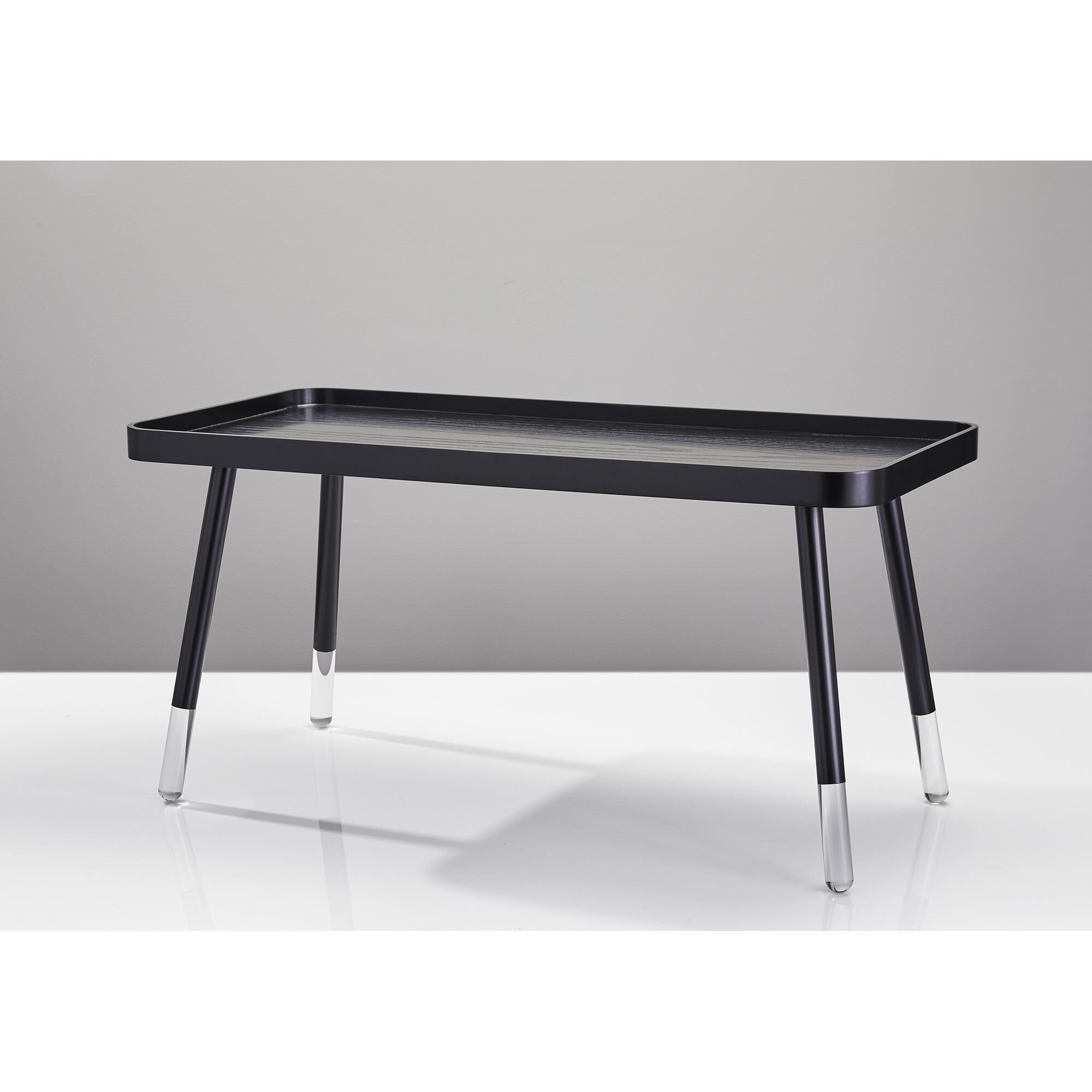 Blaine 19.25 X 19 inch Black with Acrylic Accents Coffee Table