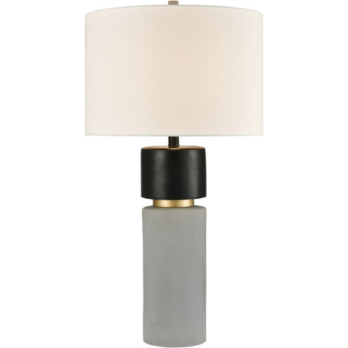 Notre Monde 32 inch 150.00 watt Polished Concrete with Black Table Lamp Portable Light