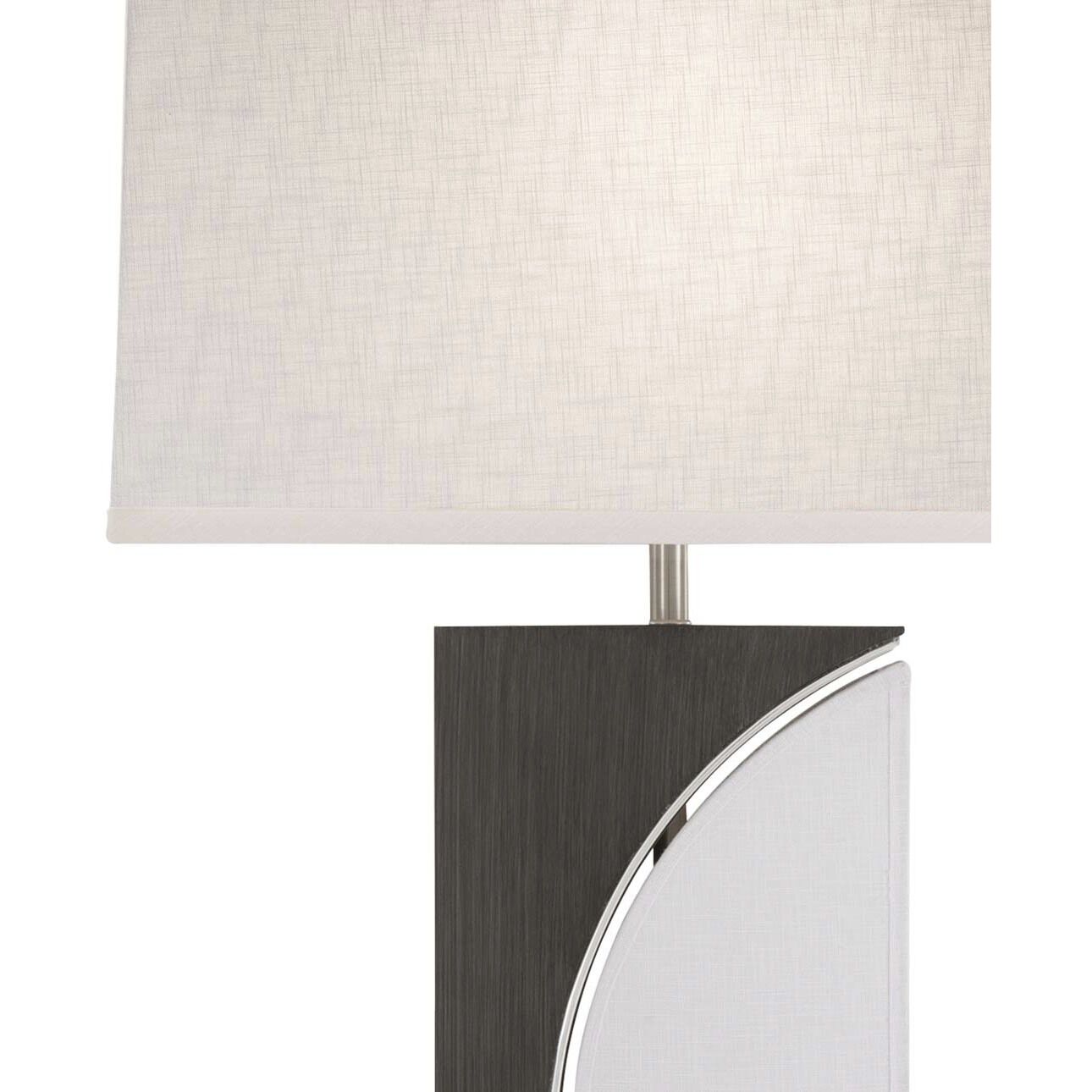 Half Moon 30 inch 100.00 watt Charcoal Gray and Brushed Nickel Table Lamp Portable Light