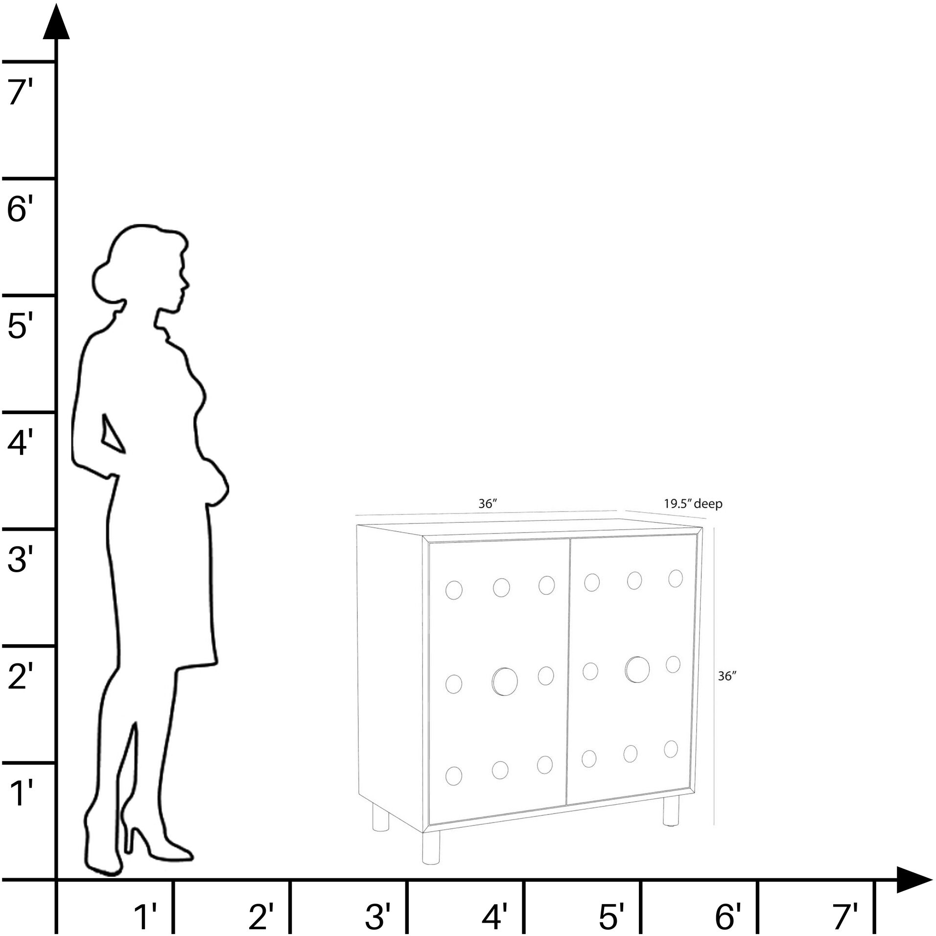 Keanu Truffle Burl and Truffle with Vintage Brass Cabinet
