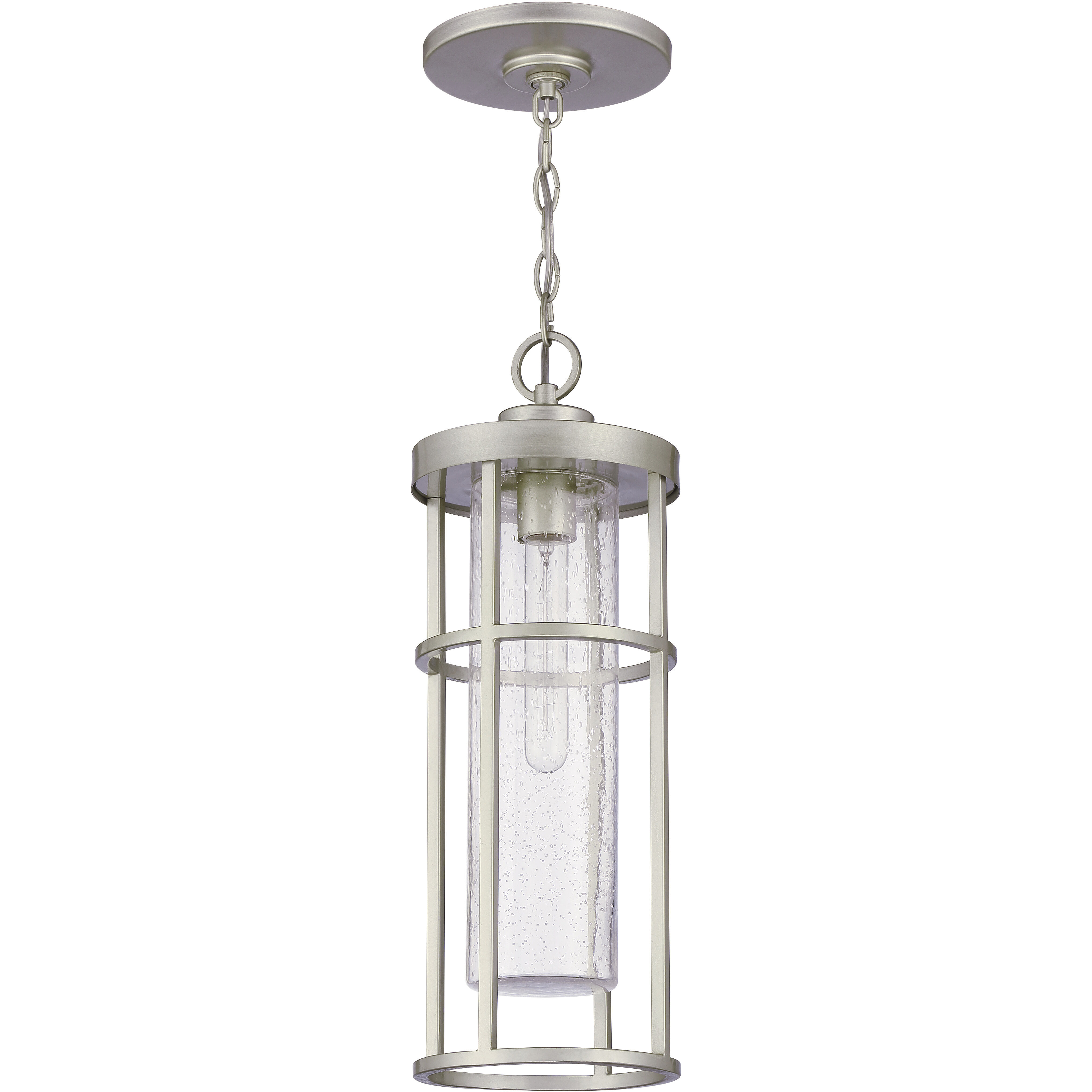 Encompass 1 Light 7 inch Satin Aluminum Outdoor Pendant
