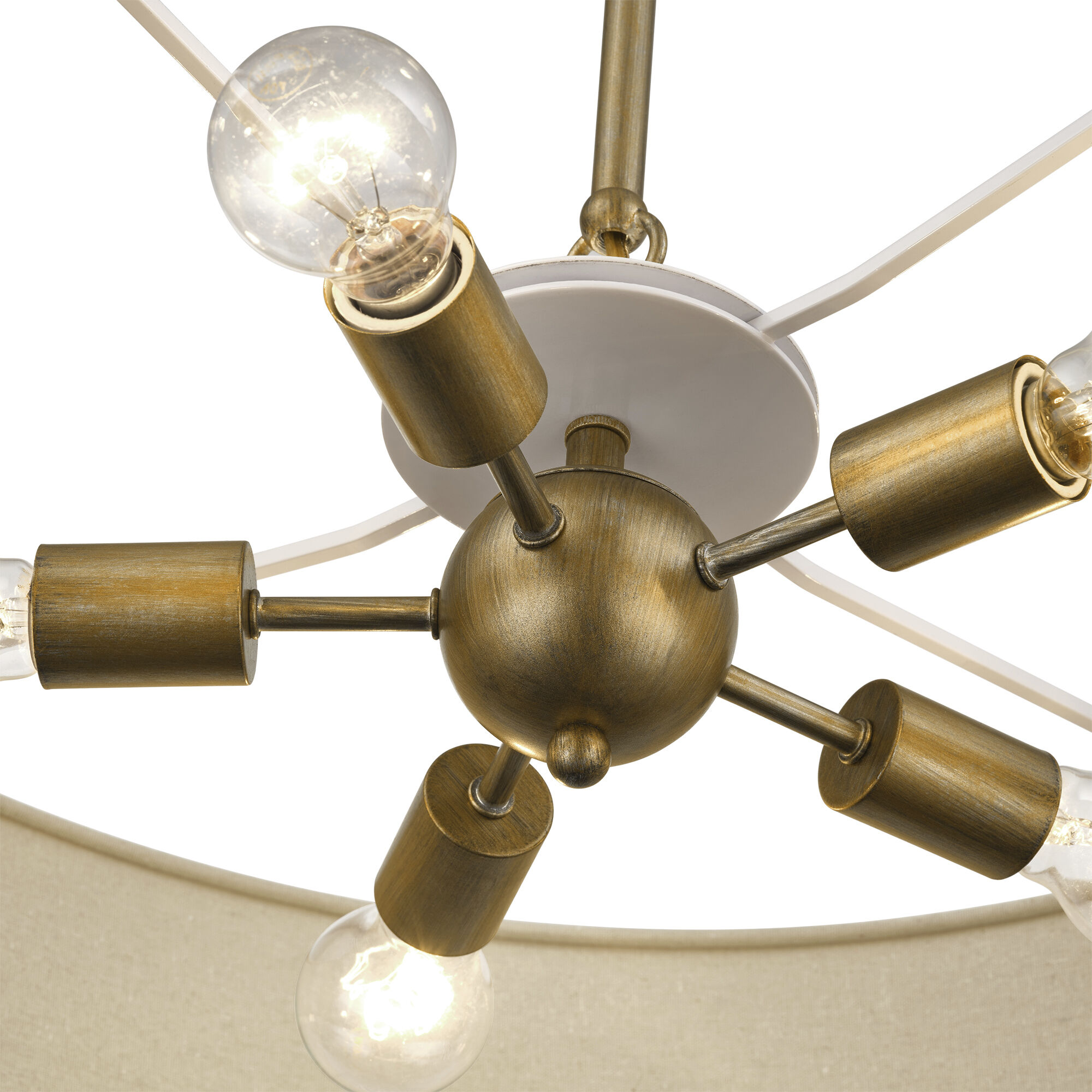 Bellingham 5 Light 28 inch Antique Gold Leaf Pendant Chandelier Ceiling Light, Medium