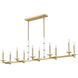 Kaden Linear Chandelier Ceiling Light in Modern Gold