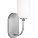 Emile 1 Light 4.63 inch Brushed Steel Wall Bath Fixture Wall Light