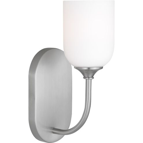 Emile 1 Light 4.63 inch Brushed Steel Wall Bath Fixture Wall Light