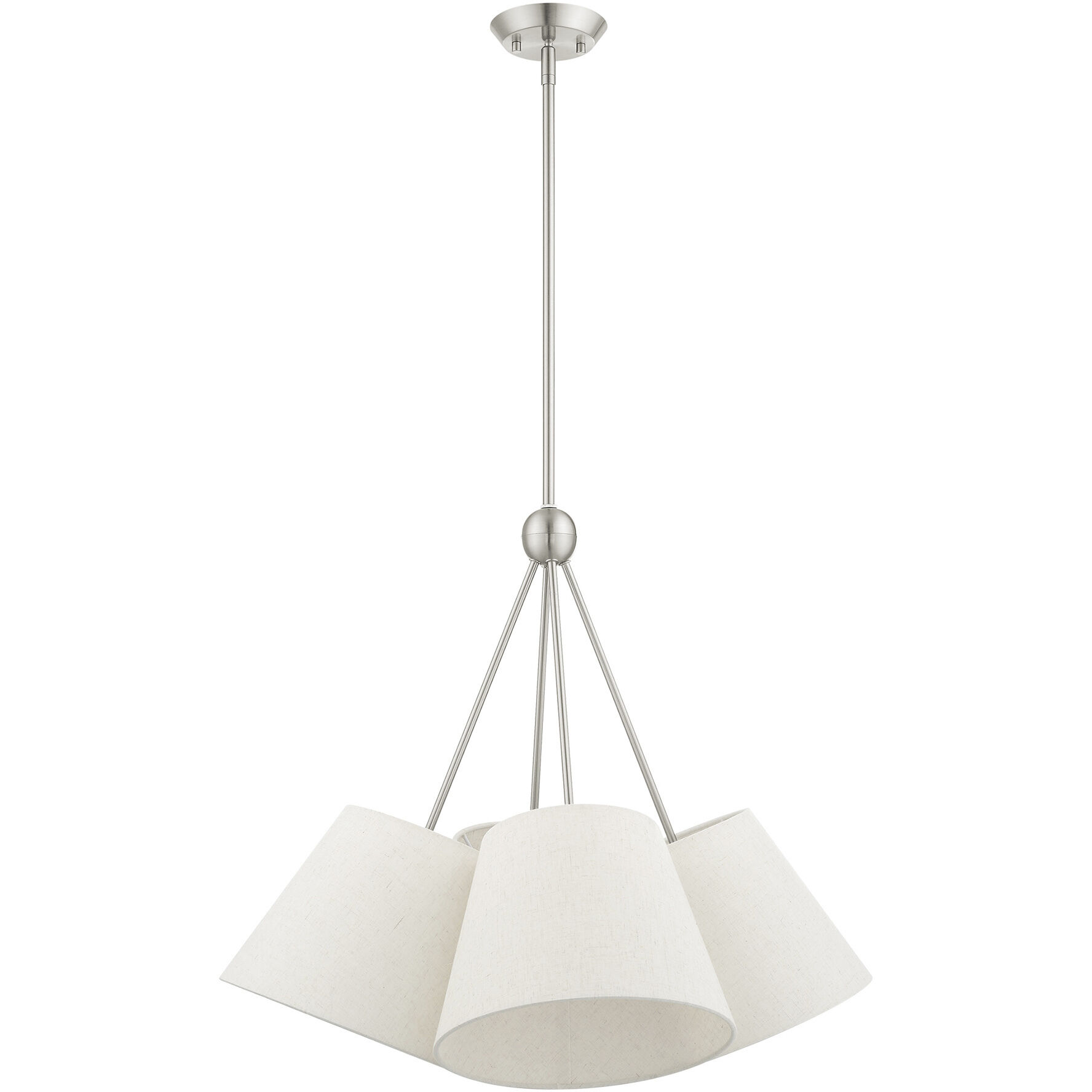 Prato 4 Light 25 inch Brushed Nickel Chandelier Ceiling Light
