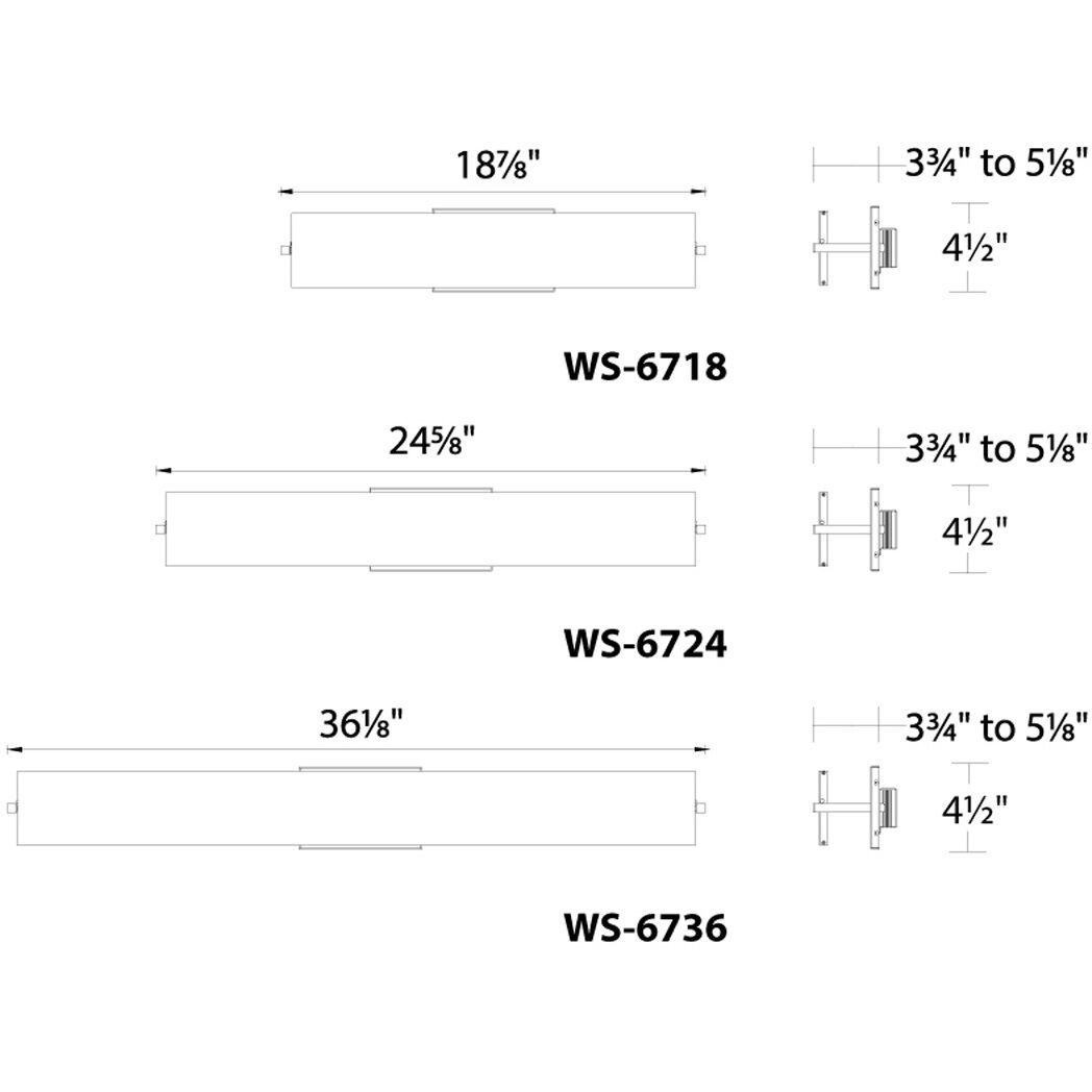 Line LED 24 inch Black Bath Vanity & Wall Light, dweLED