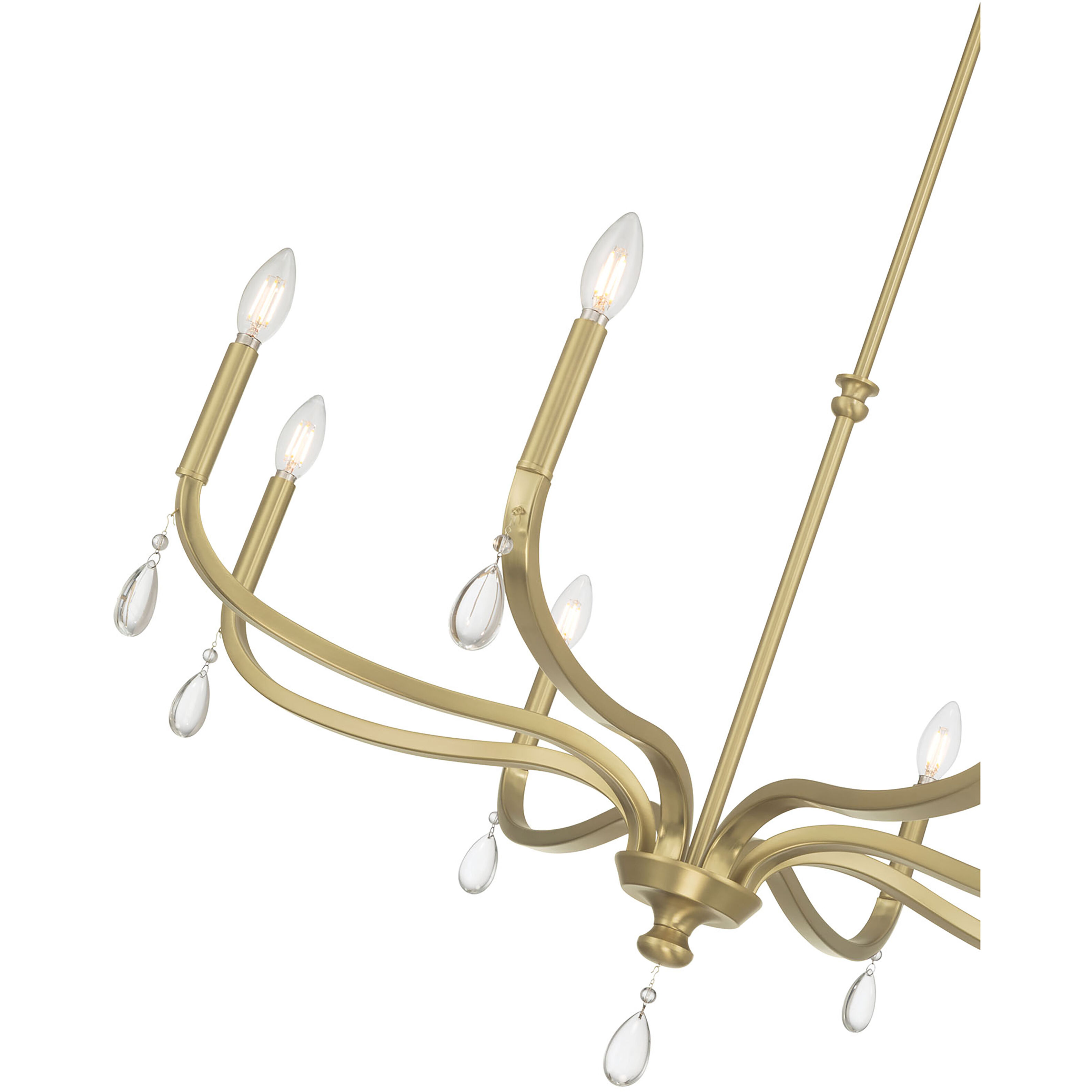 Viremont 8 Light 36 inch Vintage Brass Chandelier Ceiling Light