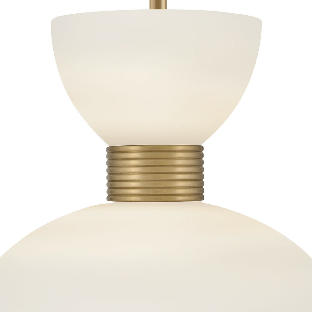 Lisa McDennon Tallulah 3 Light 14 inch Lacquered Brass Pendant Ceiling Light