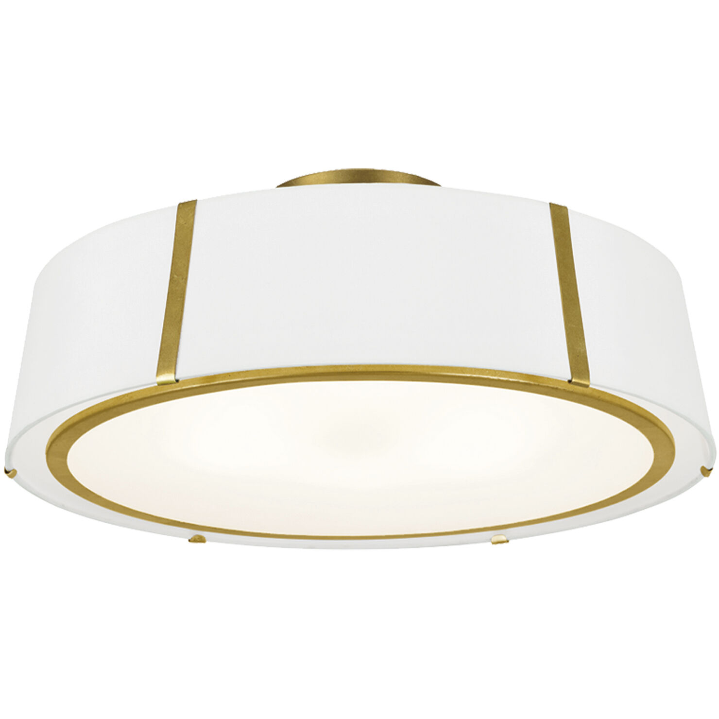Fulton 6 Light 24 inch Antique Gold Semi Flush Ceiling Light