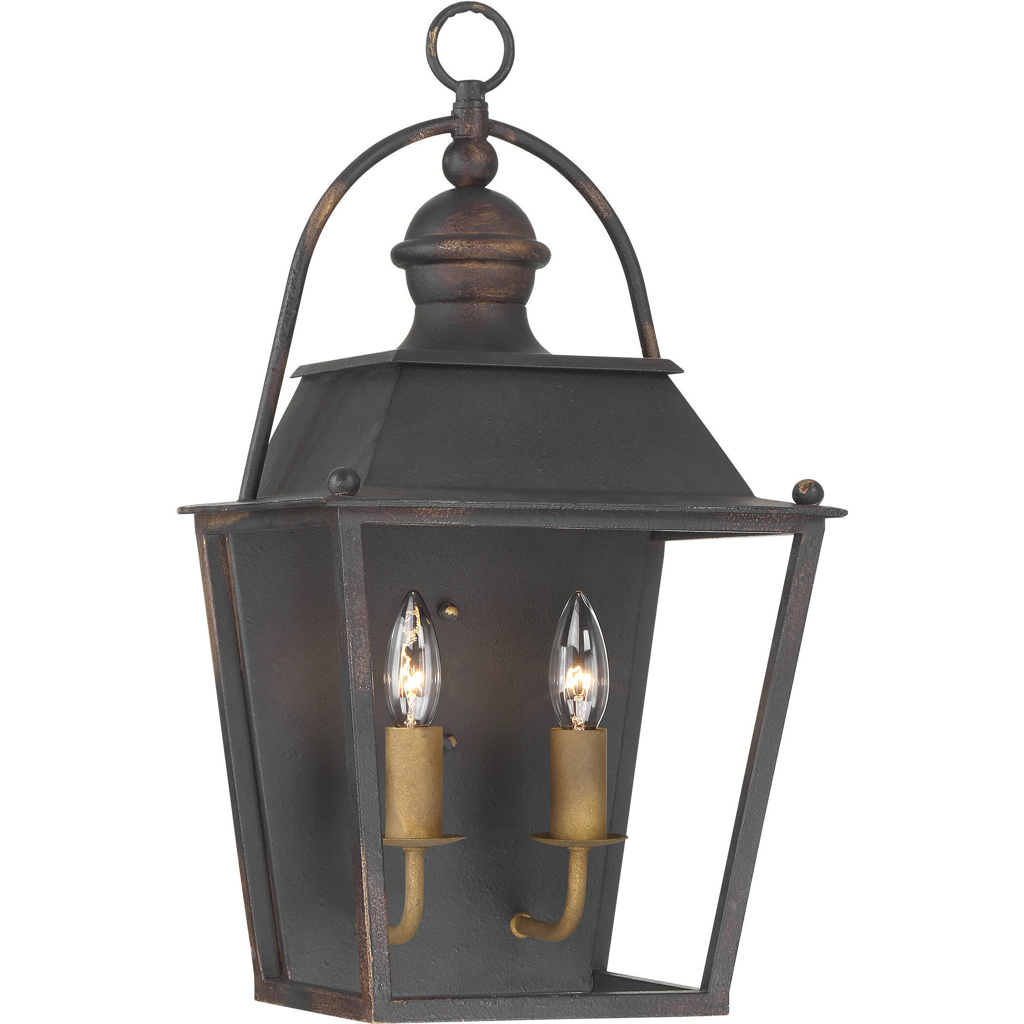 Christoff 2 Light 11.5 inch Antique Black Iron Wall Sconce Wall Light