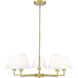 Leila 5 Light 34 inch Luxe Gold Chandelier Ceiling Light