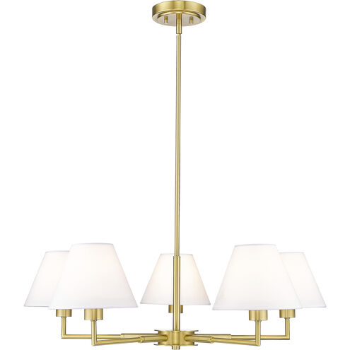 Leila 5 Light 34 inch Luxe Gold Chandelier Ceiling Light