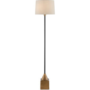 Keeler 59 inch 100 watt Antique Brass/Black Floor Lamp Portable Light