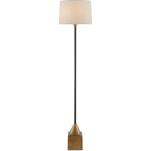 Keeler 58.75 inch 100 watt Antique Brass/Black Floor Lamp Portable Light