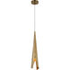 Kelly Wearstler Piel LED 4.5 inch Antique-Burnished Brass Wrapped Pendant Ceiling Light, Small