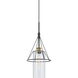 Rexburg 1 Light 10 inch Antique Brass and Black Mini Pendant Ceiling Light