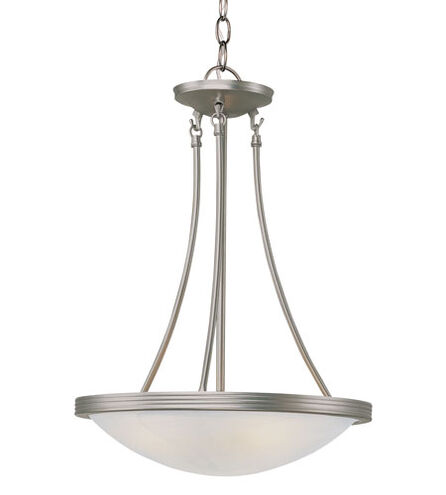 Moon Glow 3 Light 15 inch Brushed Nickel Flush Mount Ceiling Light