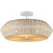 Antibes 3 Light 24.5 inch Snow White Semi-Flush Mount Ceiling Light