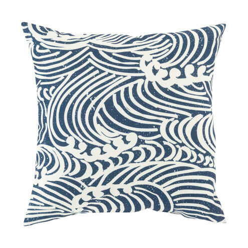 Chatham 20 X 20 inch Navy and Off-White Outdoor Throw Pillow