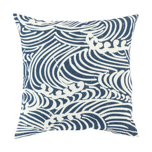 Chatham 18 X 18 inch Navy and Off-White Outdoor Throw Pillow