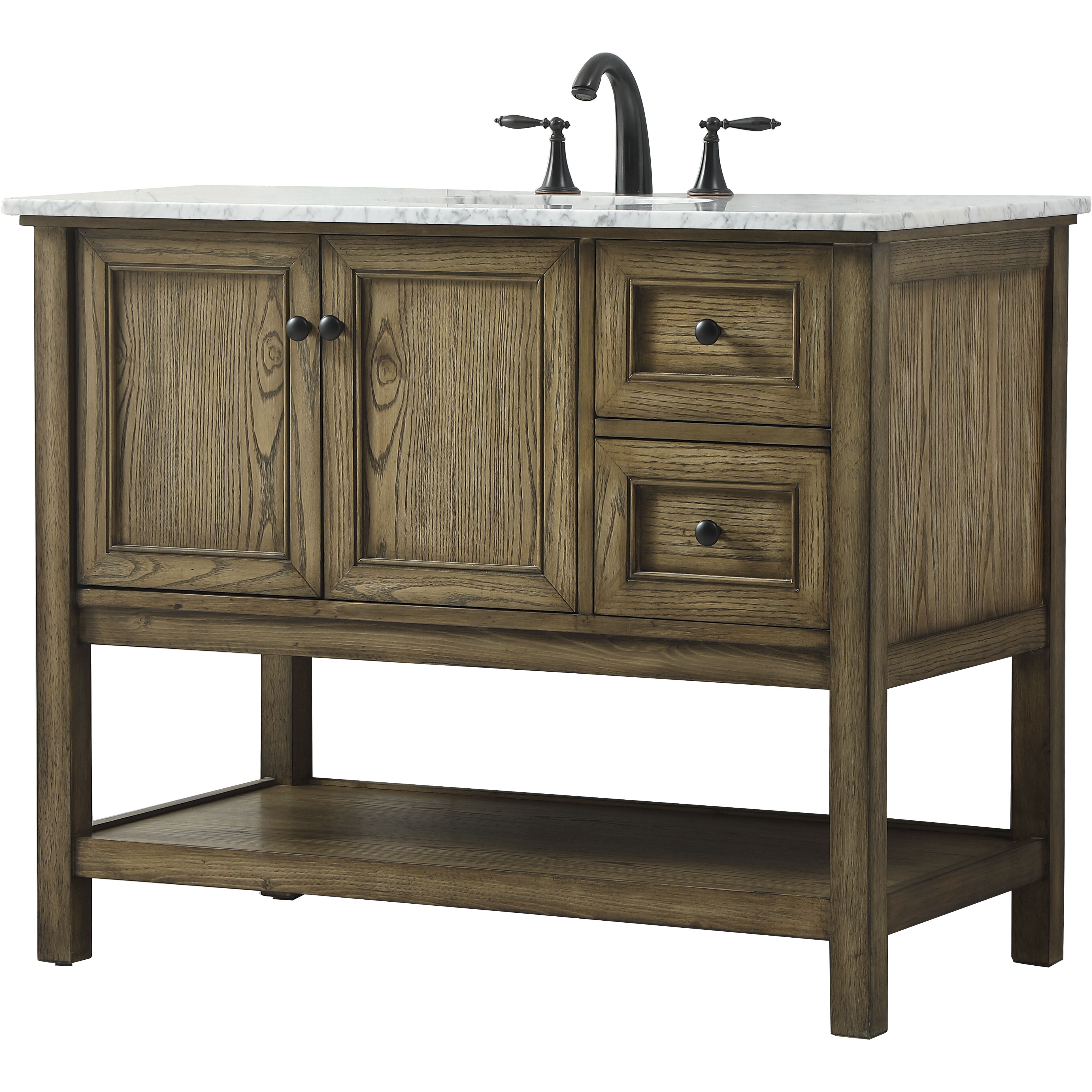 Metropolis 42 X 22 X 34 inch Driftwood Vanity Sink Set