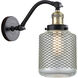 Franklin Restoration Stanton 1 Light 6 inch Black Antique Brass Sconce Wall Light, Franklin Restoration