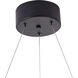 Canada LED 33 inch Matte Black Chandelier Ceiling Light