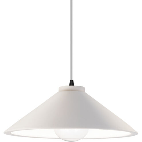 Radiance Collection LED 11.75 inch Bisque with Brushed Nickel Pendant Ceiling Light
