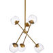 Axl 6 Light 24 inch Brass Pendant Ceiling Light
