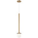 Reigndrop 1 Light 27.8 inch Aged Gold Brass Pendant Ceiling Light