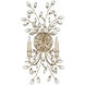 Forget-Me-Not 2 Light 14 inch Silver Leaf Wall Sconce Wall Light