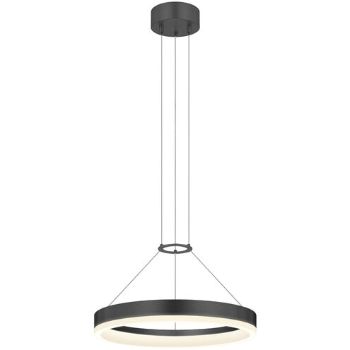 Corona LED 16 inch Satin Black Pendant Ceiling Light