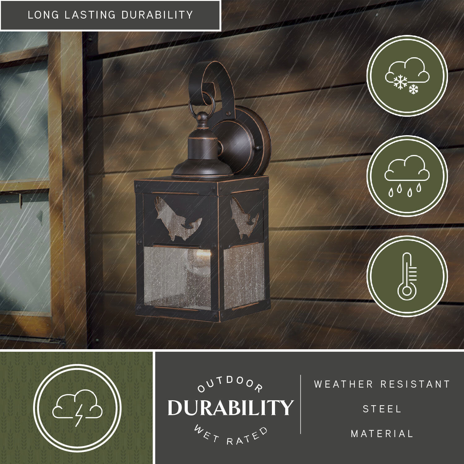 Missoula LED 13 inch Burnished Bronze Outdoor Wall