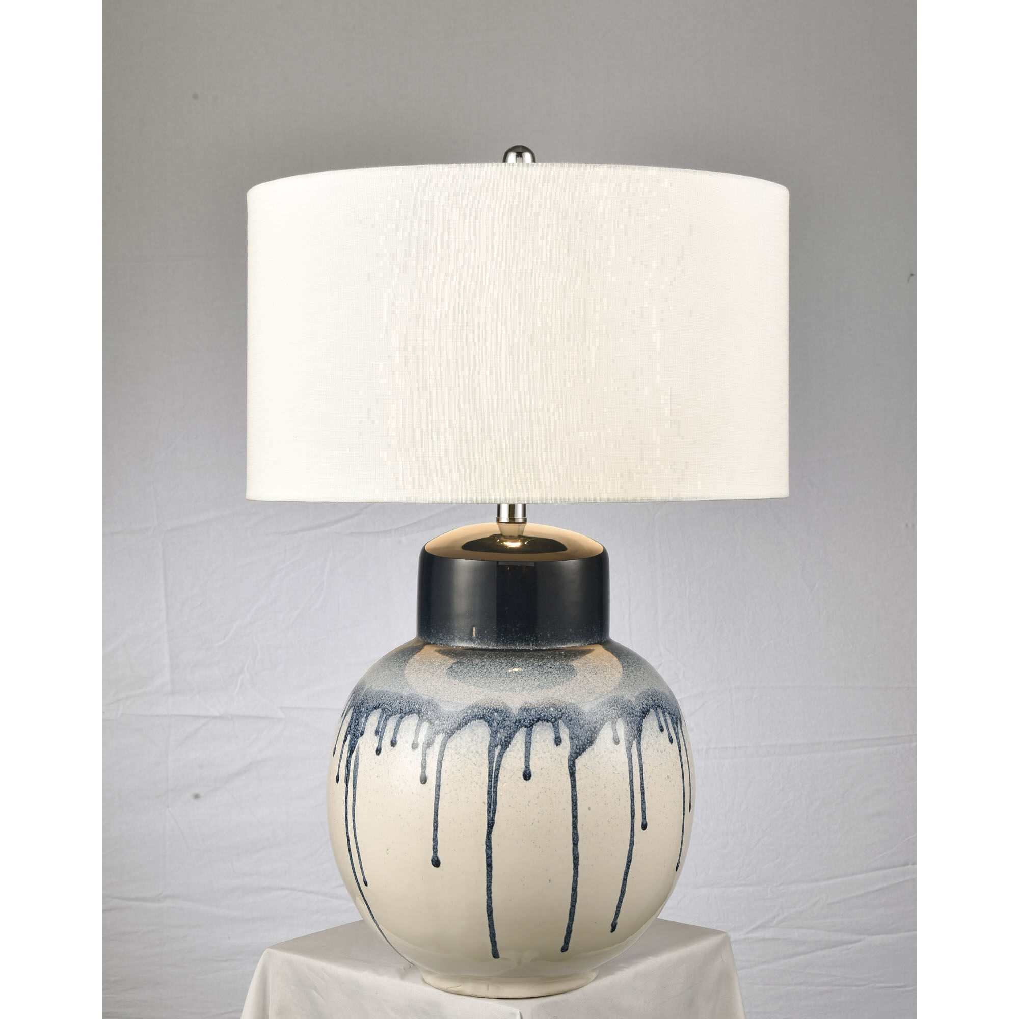 Cancun 28.5 inch 150 watt White Table Lamp Portable Light