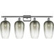 Ballston Brookhaven Flute 4 Light 37 inch Polished Chrome Bath Vanity Light Wall Light in Slate Glass