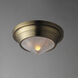 Hargreaves 1 Light 10 inch Natural Aged Brass Flush Mount Ceiling Light