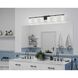 Replay 6 Light 48 inch Textured Black Bath Vanity Wall Light