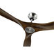 Maverick 70 inch Brushed Steel with Dark Walnut Blades Ceiling Fan